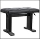 Height Adjustable Piano Bench Black Gloss Finish